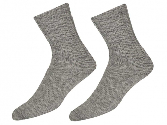 Fertig Socken 39/40 hellgrau meliert 