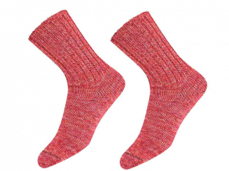Fertig Socken 39/40 rotmeliert 