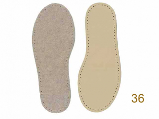 Filzsohle (Paar) für Hüttenschuhe GR.36