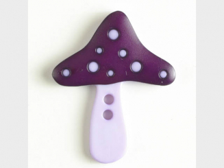 Fliegenpilzknopf - Größe: 25mm - Farbe: lila - Art.Nr. 330757 