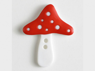 Fliegenpilzknopf - Größe: 25mm - Farbe: rot - Art.Nr. 330759 