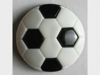 Fussballknopf - Größe: 20mm - Farbe: schwarz - Art.Nr. 251113 
