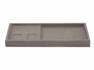 Giessform Platte länglich für zwei Gläser PET, 36x15,5cm 