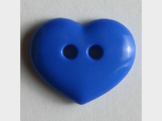 glänzender Herzknopf - Größe: 15mm - Farbe: blau - Art.Nr. 211453 