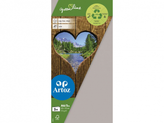 Green Line Pkg 5 Karten A6 DIN Lang beech