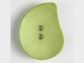 Großer Knopf, asymmetrische Tropfenform 50mm maigrün 