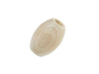 Grosslochperle Olive Holz  ø 22 x 30 mm natur