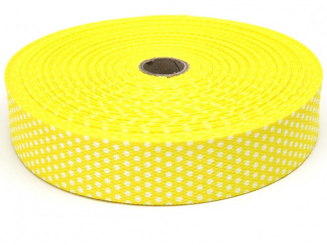 Gurtband 30 mm, Punkte-gelb 