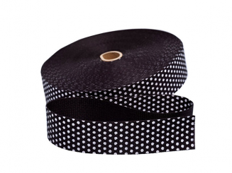 Gurtband 30 mm, Punkte-schwarz 