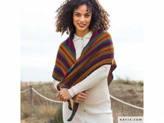 Häkelanleitung Dreieckstuch Katia Afrodita 