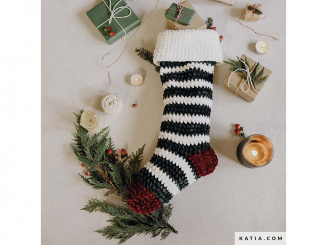 Häkelanleitung Nikolausstrumpf Weihnachtsstrumpf Katia Bambi 