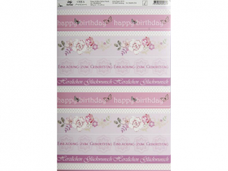 Happy birthday fashion friends-A4, selbstklebend, 5er Pack, 200gm2 