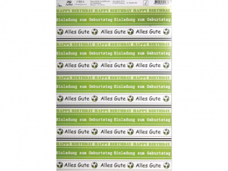 Happy birthday Fussballfreunde-A4, selbstklebend, 5er Pack 