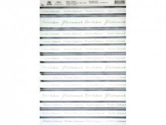 Herzlichen Glückwunsch, silber-t-A4, transparent, 5er Pack2 