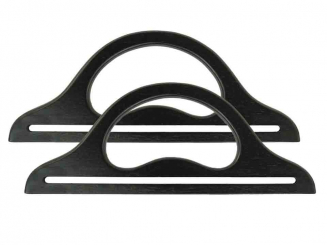 Holz Taschengriff 30 x 12 cm schwarz 