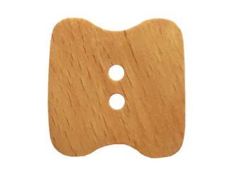 Holzknopf mit 2 Löchern - Größe: 34mm - Farbe: braun - Art.Nr. 370870 