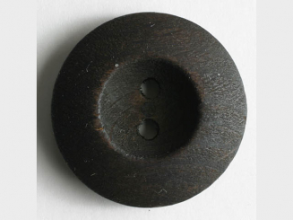 Holzknopf mit breitem Rand und dezenter Oberflächenstruktur, 2-Loch 