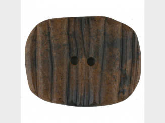 Holzknopf patiniert patiniert, oval, 2 loch - Größe: 28mm - Farbe: braun 