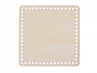 Holzscheibe mit 7 mm Löcher 15 x 15 cm 