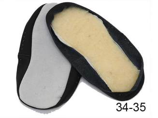 Hüttenschuhe Sohlen (paarweise) aus Leder Gr.34-35