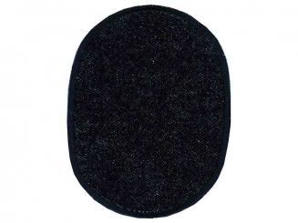 Jeansflick oval schwarz 2 St. 12 x 9,5 cm 