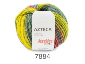 Katia Azteca 7884 türkis-gelb-blaugrün