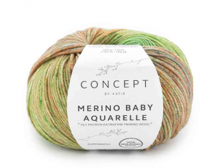 Katia Merino Baby Aquarelle Farbe 364 grün-türkis