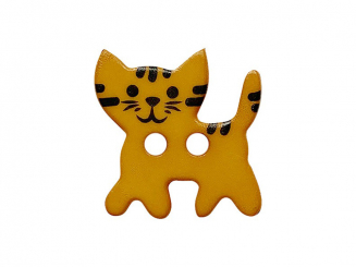 Kinderknopf Katze Polyamid 2 Löcher ø 20 mm beige 