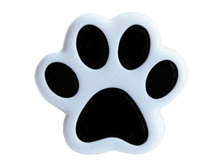 Kinderknopf Polyamid in Form einer Pfote mit Öse - Größe: 18mm - Farbe: 
