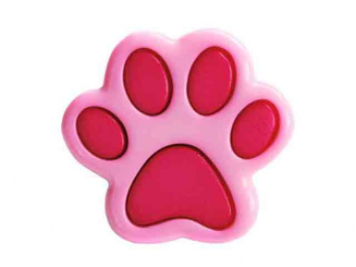 Kinderknopf Polyamid in Form einer Pfote mit Öse - Größe: 18mm - Farbe: 