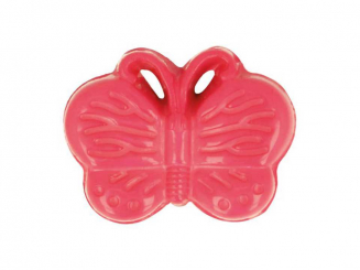 Kinderknopf Schmetterling pink 