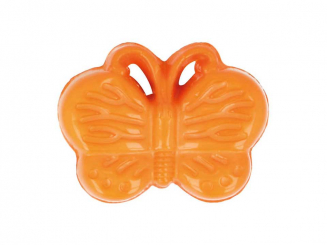 Kinderknopf Schmetterling orange 