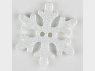 Kinderknopf wunderschöne Schneeflocke - Größe: 20mm - Farbe: 