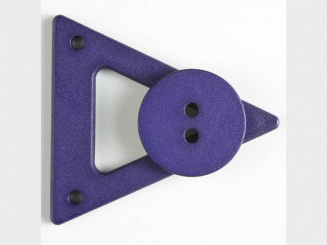 Kleidungsverschluß mit Knopf - Größe: 70mm - Farbe: lila - Art.Nr. 