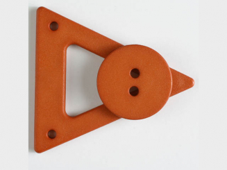Kleidungsverschluß mit Knopf - Größe: 70mm - Farbe: orange - 