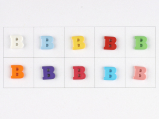 Knopf Buchstabe B 11mm 