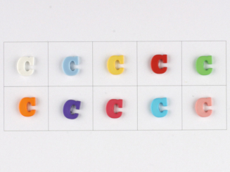 Knopf Buchstabe C 11mm 