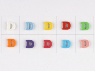 Knopf Buchstabe D 11mm 