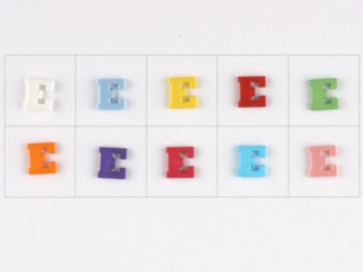 Knopf Buchstabe E 11 mm 