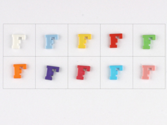 Knopf Buchstabe F 11mm 