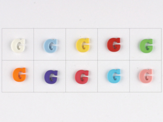 Knopf Buchstabe G 11mm 