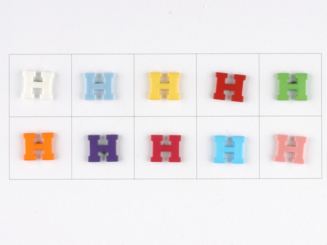 Knopf Buchstabe H 11mm 