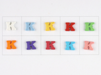 Knopf Buchstabe K 11mm 