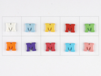 Knopf Buchstabe M 11 mm 