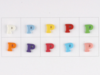 Knopf Buchstabe P 11 mm 