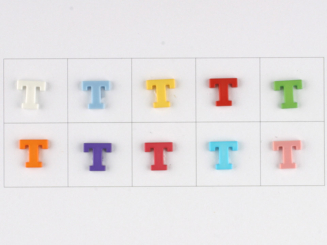 Knopf Buchstabe T 11mm 