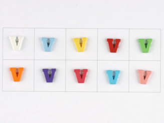 Knopf Buchstabe V 11mm 