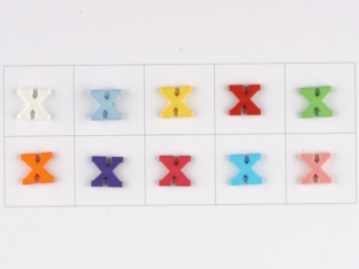 Knopf Buchstabe X 11mm 