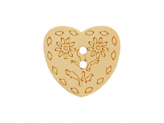Knopf Herz Holz 15 mm 