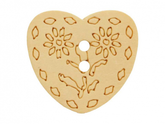 Knopf Herz Holz 18 mm 